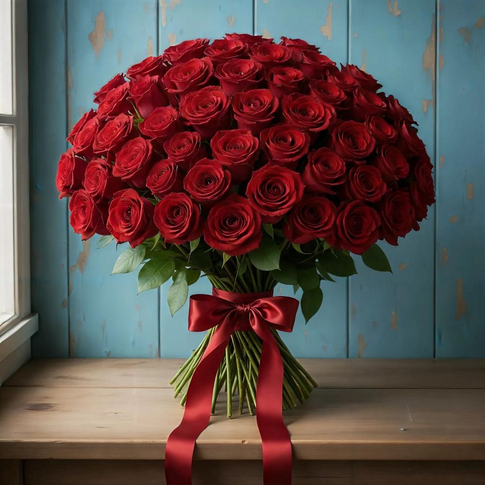 Букет Красные розы Блэк Меджик в Енисейске