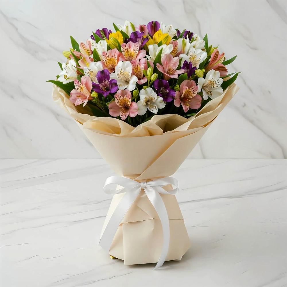 Букет цветов из: Альстромерии в Енисейске