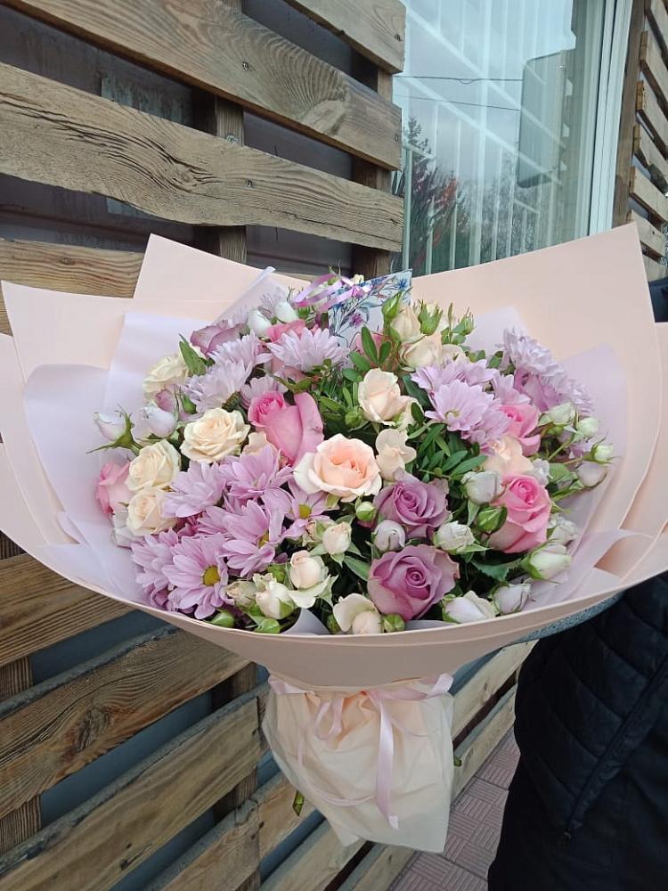 Букет цветов из: Розы и Хризантемы в Енисейске