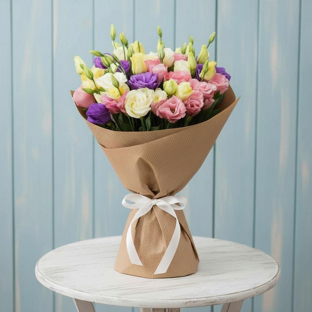 Букет цветов из: Лизиантусы в Енисейске