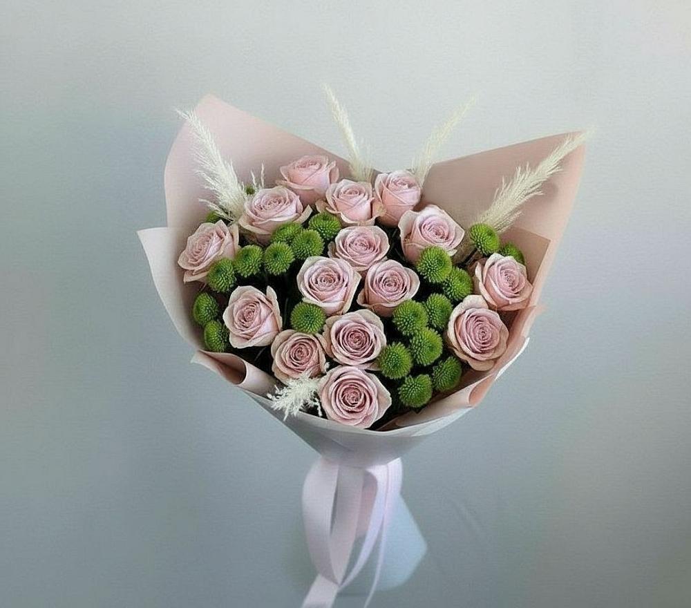 Букет цветов из: Розы и Хризантемы в Енисейске