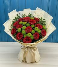 Букет цветов из:  Розы и Хризантемы #REPLACE_PRED# Енисейске