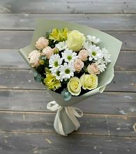 Букет цветов из:  Альстромерии, Розы и Хризантемы в Енисейске