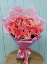 Букет 15 Розовых роз Равель #REPLACE_PRED# Енисейске