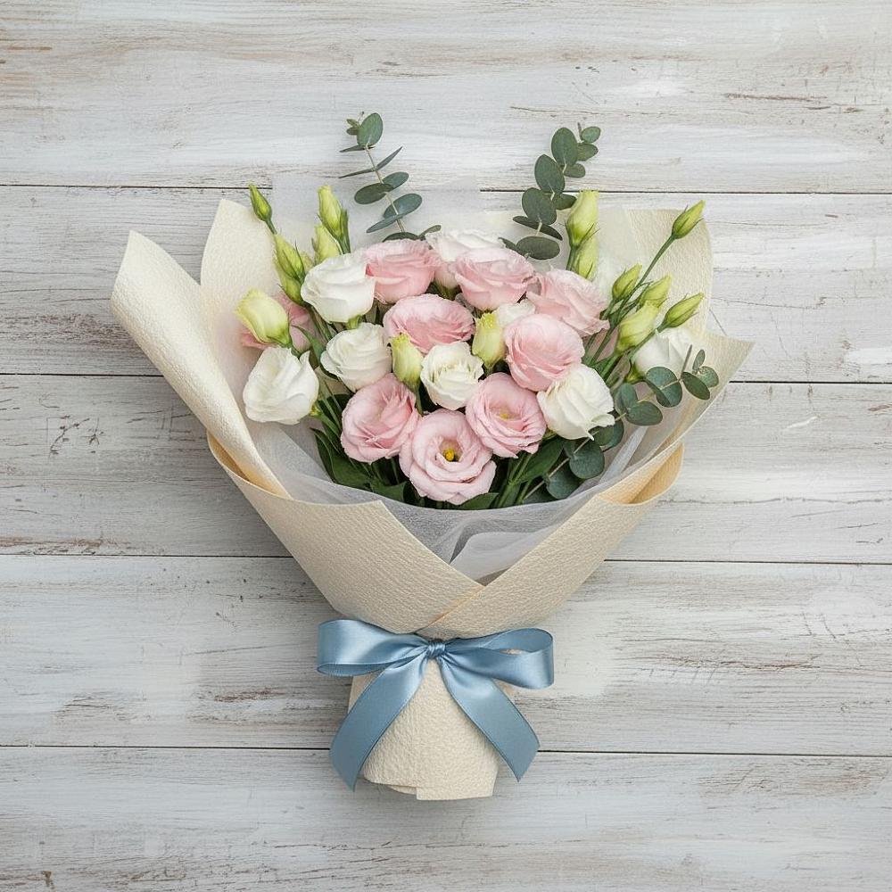 Букет цветов из: Лизиантусы в Енисейске